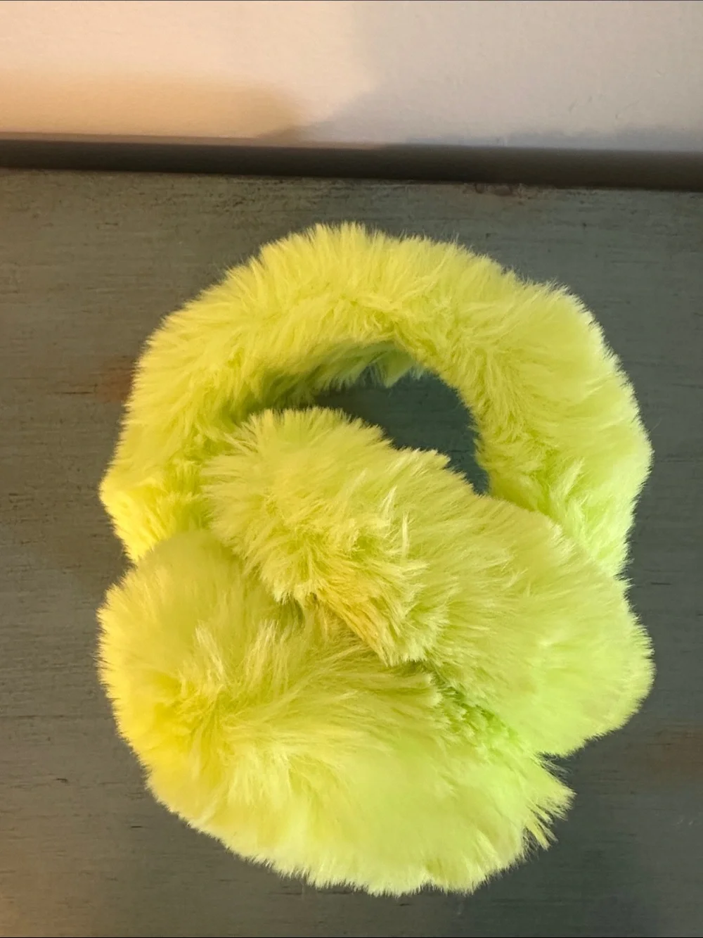 Anthropologie Neon Yellow Faux Fur Ear Muffs  Earmuffs